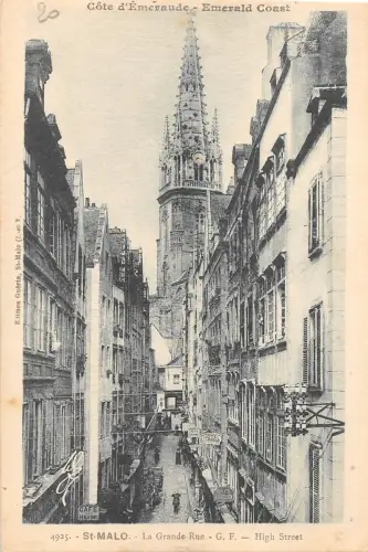 BF10093 st malo la grande rue high street france Frankreich