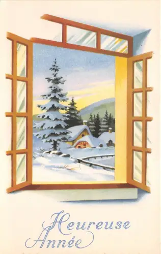 BG20591 Bonne Annee Neujahr Winterlandschaft Frankreich