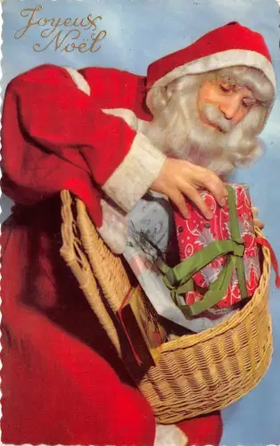 B84708 Weihnachtsmann mit Geschenk Frankreich Weihnachtsmann Papa Noel