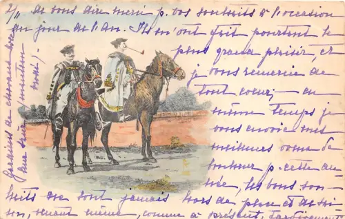 B2576 Ungarn Folklore Hortobagy Litho PPC Front/Back Scan