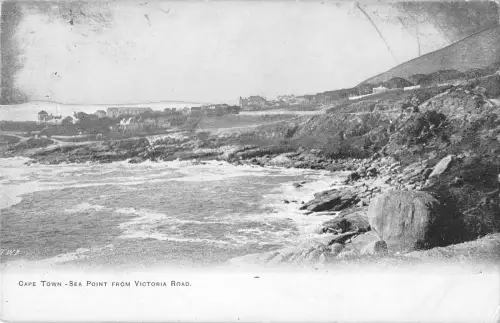 uk33446 sea point from victoria road cape town real photo south africa