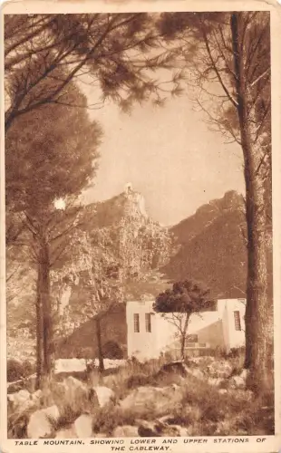 uk33481 Unter- und Oberstation Tafelberg der Seilbahn Südafrika