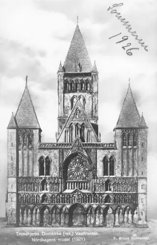 B95298 trondhjems domkirke vestfronten nordhagens model norway