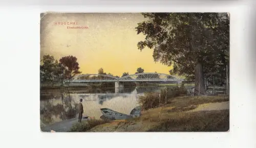 B82591 hruschau elisabethbrücke Hrusov Tschechien Front/Back Scan