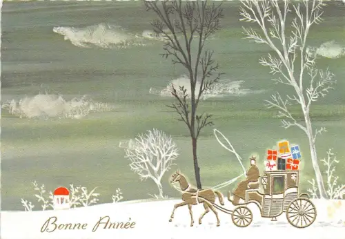 BG20732 Winterlandschaft Bonne Annee Frankreich Neujahr