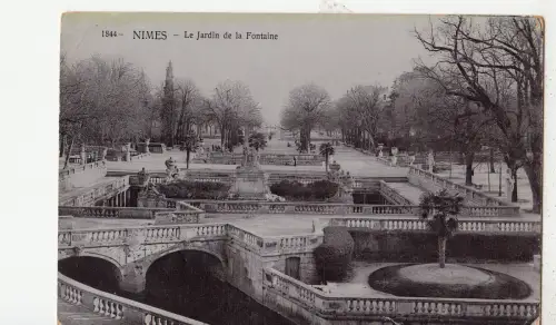BF16424 nimes le jardin de la fontaine france front/back image