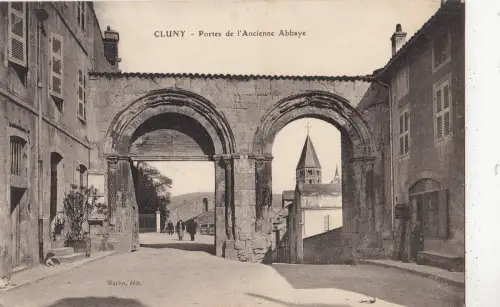 BF16406 portes de l ancienne abbaye cluny france front/back image