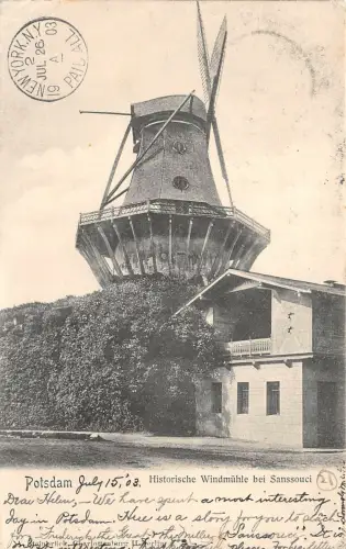 br104873 potsdam historische Windmühle Deutschland