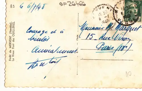 BF26466 mervent vendee le viuex pont des puilleres france front/back image