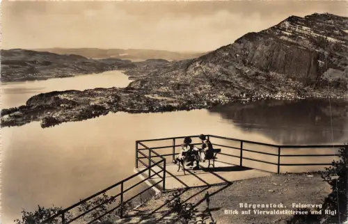 br106869 burgenstock felsenweg blick auf vierwaldstattersee und rigi switzerland