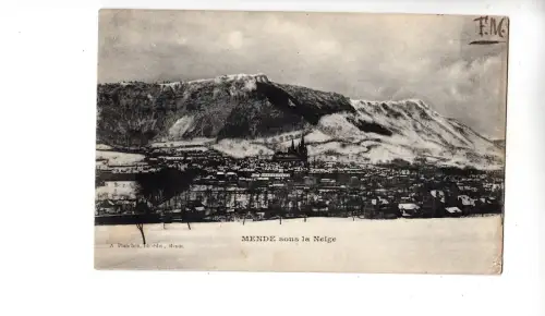 BF11531 mende sous la neige france front/back image