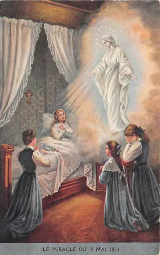 Lot269 le miracle du 13 mai 1883 religiös frankreich postkarte