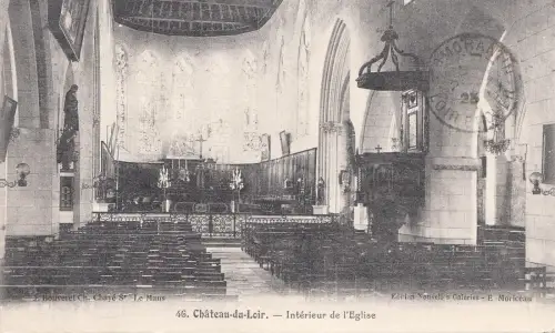 BF16192 chateau du loir interieur de l eglise france front/back image