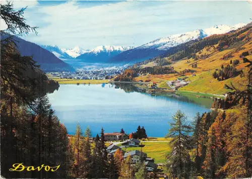 BG12309 davosersee blick auf tinzenhorn und piz michel davos switzerland