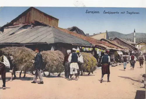 B80513 caraijpartie mit tragtieran types sarajevo bosnia front/back image