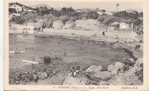 BF12289 sanary var la plage port issol france front/back image