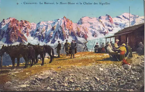 BF16987 le brevent le mont blanc Pferde chamonix Frankreich Vorder-/Rückbild