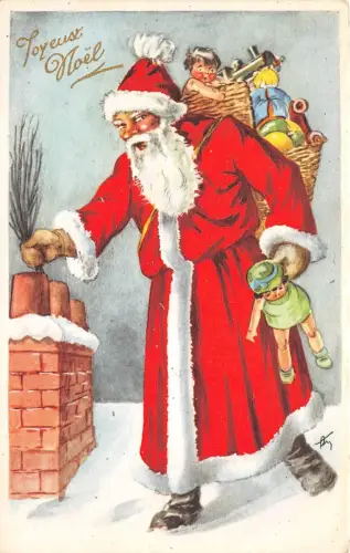 B84650 Weihnachtsmann mit Spielzeug Frankreich Weihnachtsmann Papa Noel