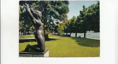 BF24058 ouchy lausanne bronze la baigneuse switzerland front/back image