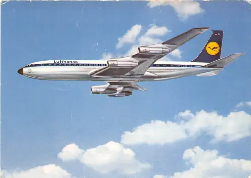 B71607 Lufthansa Boeing 707 Intercontinental Ket Avion Flugzeug Schweiz