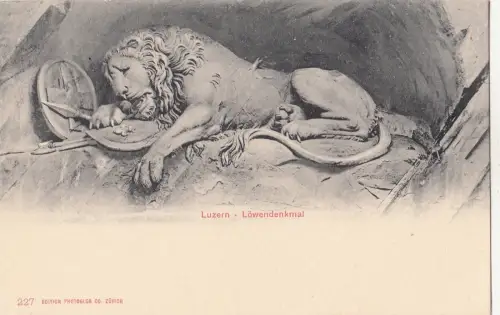 BF16960 lowendenkmal luzern switzerland front/back image