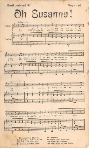 Lot270 oh Susanna Musik Postkarte Deutschland