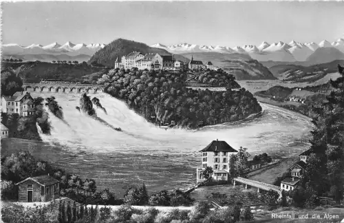 BG30170 rheinfall und die alpen switzerland CPSM 14x9cm
