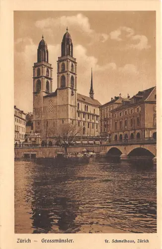 BF34133 Zürich Großmünster Schweiz Front/Back Scan
