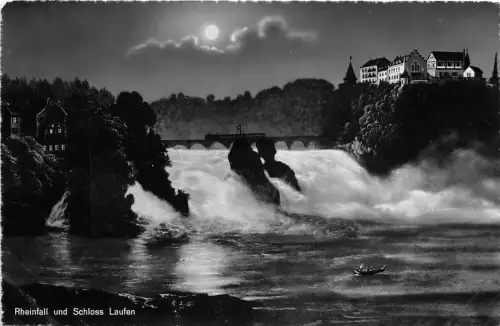 BG8107 rheinfall und schloss laufen switzerland CPSM 14x9cm