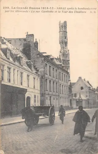 BR78181 arras apres le bombardement la rue gambetta war military ww1 france