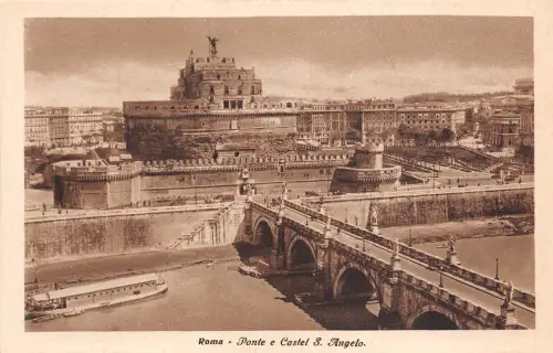 B93426 roma ponte e castel s angelo italy