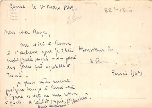 BR41346 Roma il pincio Italien