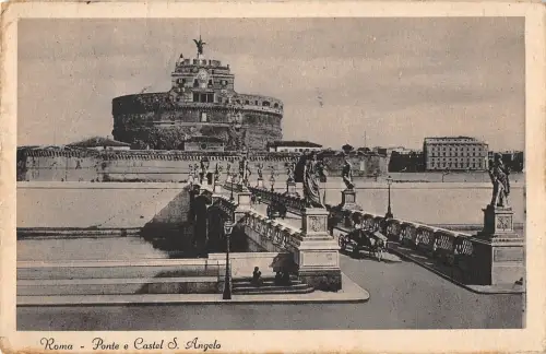 BR70905 roma ponte e castel s angelo italy
