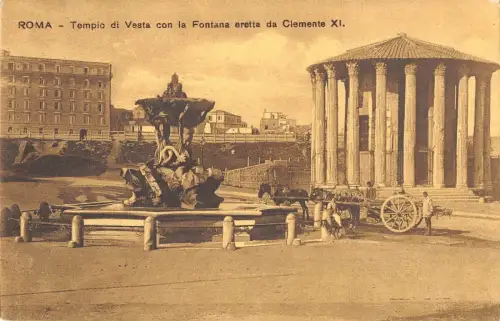BR72406 tempio di vesta con la fontana chariot roma italy