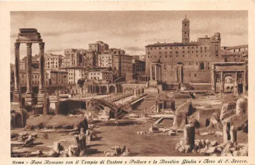 B94791 foro romano con il tempio di castore roma italy