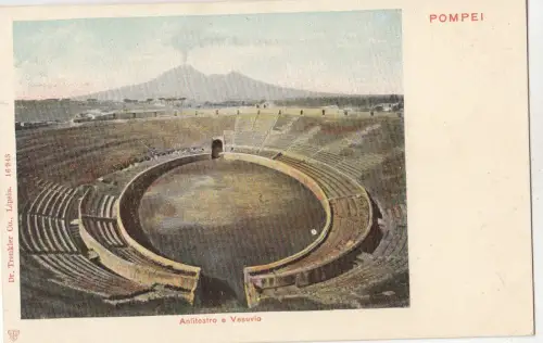 BF19211 anfiteatro e vesuvio pompei italy front/back image