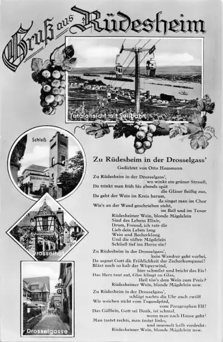 B98379 gruss aus rudesheim seilbahn seilbahn germany