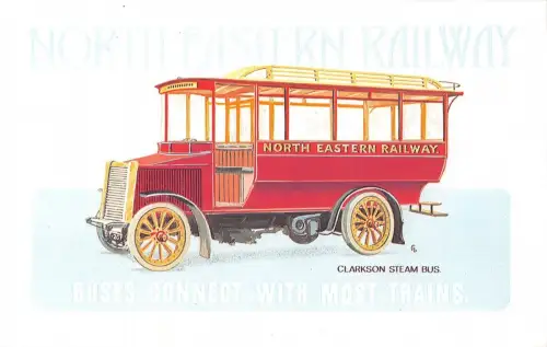 B99521 Clarkson Steam North Eastern Railway Bus Autobus Oldtimer Zug UK