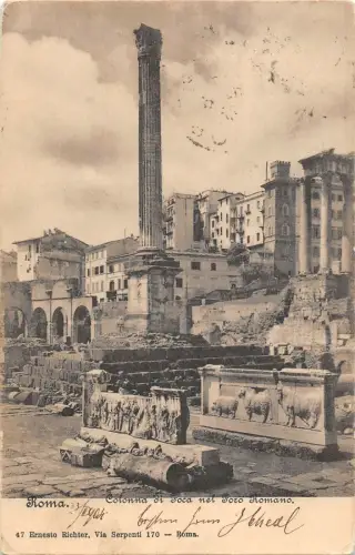 B107893 Italien Roma Colonna di Foca nel Foro Romano Echtfoto UK