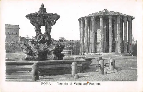 B105984 Italien Roma Tempio di Vesta con Fontana Tempel