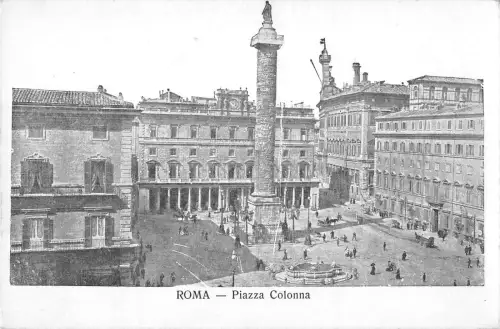 B105994 Italien Roma Piazza Colonna quadratischer Brunnen