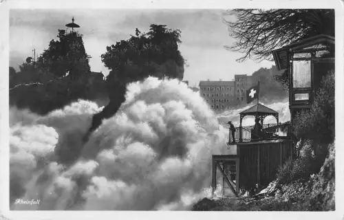 B107307 Schweiz Rheinfall Wasserfall Echtfoto UK
