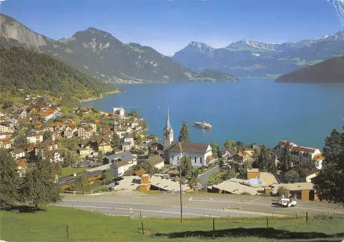 B108224 Schweiz Weggis Vierwaldstättersee Vierwaldstättersee Echtfoto UK
