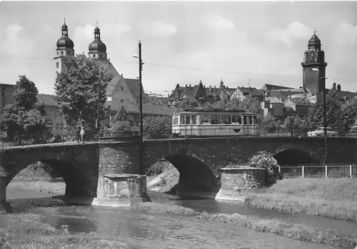 BG33391 plauen i vogtl dr kulz brucke zug eisenbahn echtfoto deutschland