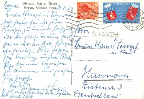 B106271 Italien Meran Schloss Tirol Schloss Echtfoto UK