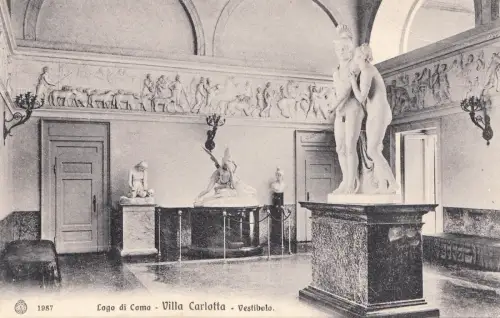 BF17006 villa carlotta vestibolo lago di como italy front/back image