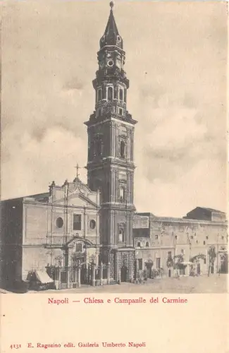 BF35487 napoli chiesa e campanile del carmine italy front/back scan