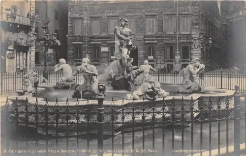 BF35492 roma bernini e amici piazza navonna italy front/back scan