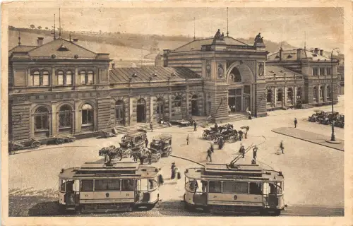 uk42136 train station trier germany tramway tram