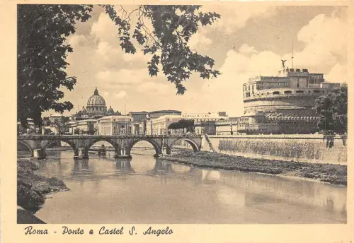 br108581 ponte e castel s angelo roma italy